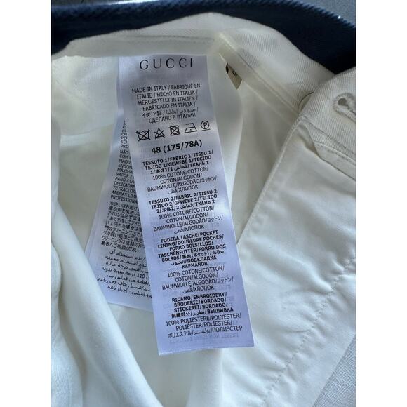 Gucci Double G Embroidery Men’s Short Pants White 32 US/48 Eu 746847 NWT $1250 - Picture 14 of 14